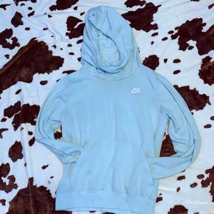 womens small baby blue nike hoodie